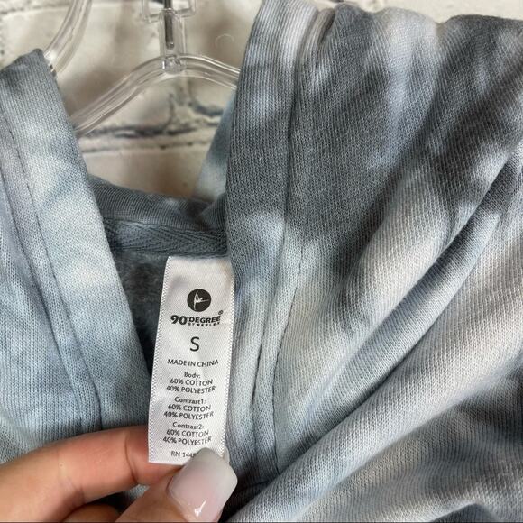 90 DEGREE BY REFLEX NWT Women's Tie Dye Pullover Sweatshirt Hoodie S - Picture 7 of 8